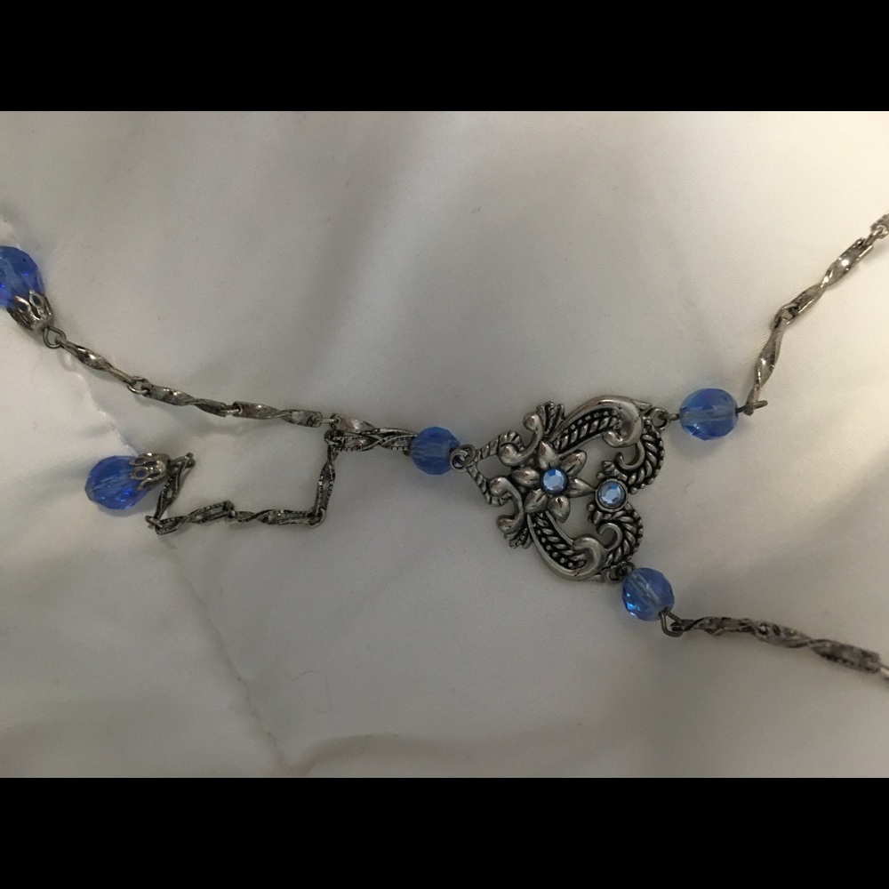 Silver western necklace